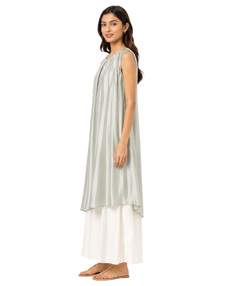 Sage Green Layered Dress