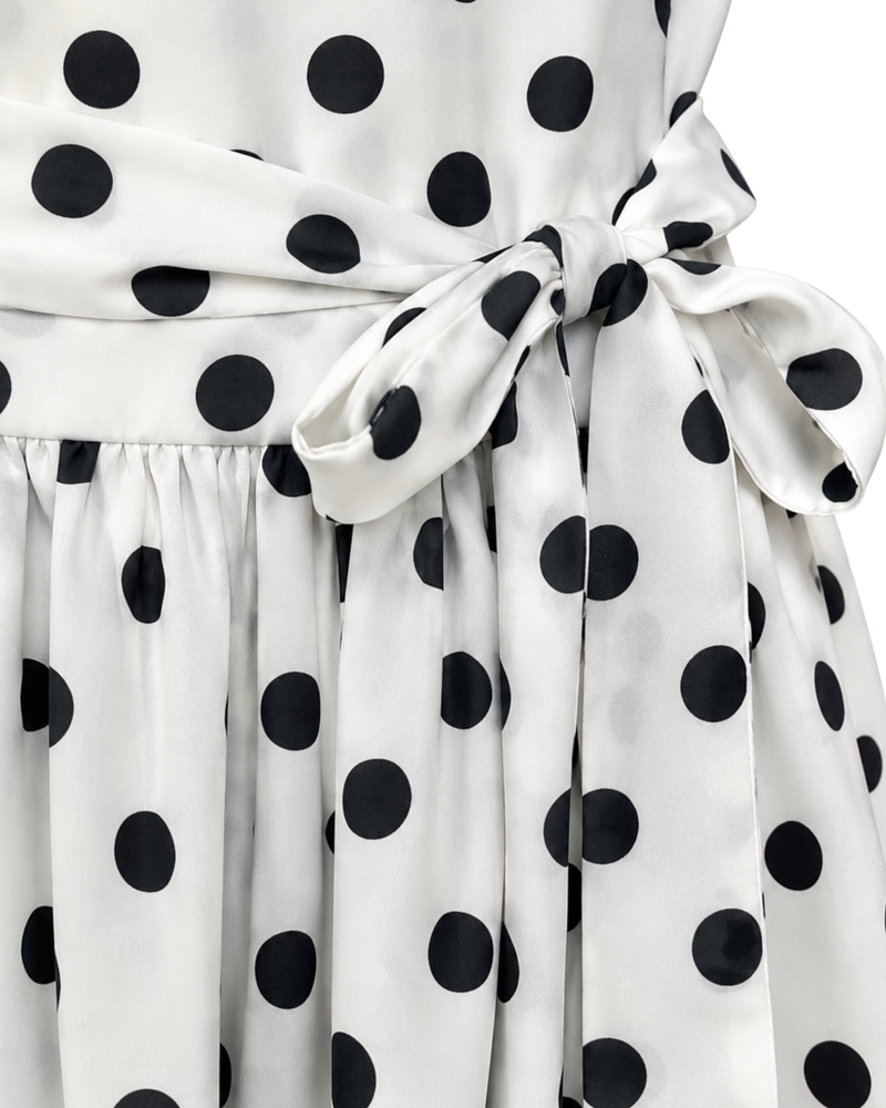 Polka Dot One-Shoulder Mini Dress