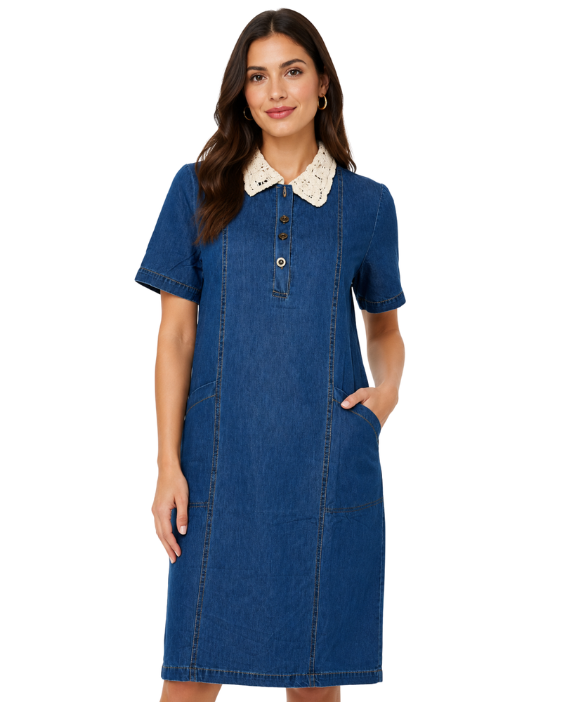 Ocean Breeze Button Maxi Dress