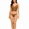 Women Leopard Print Tankini Set with Tie-Up Bikini Briefs