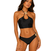 Black Halter Bikini Set