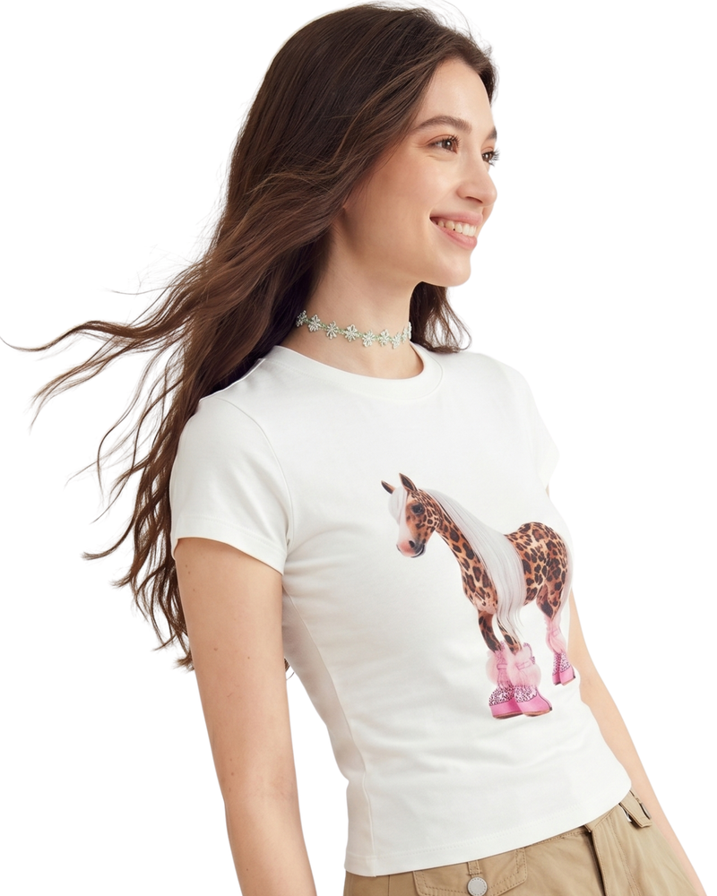 Horse Print Crewneck