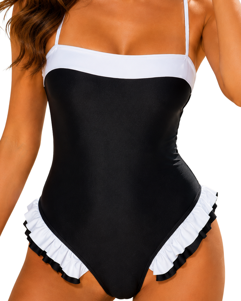 Midnight Ruffle One-Piece Swimsuit