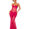 Fuchsia Lace Illusion Monokini