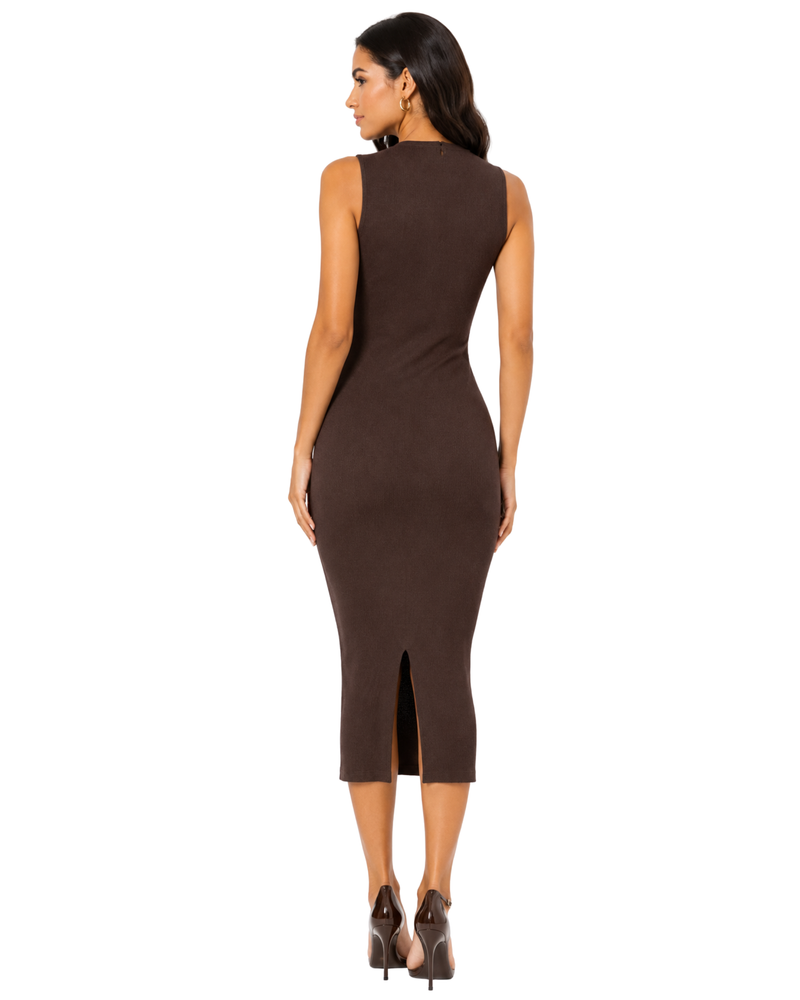 Cocoa Bodycon Midi Dress