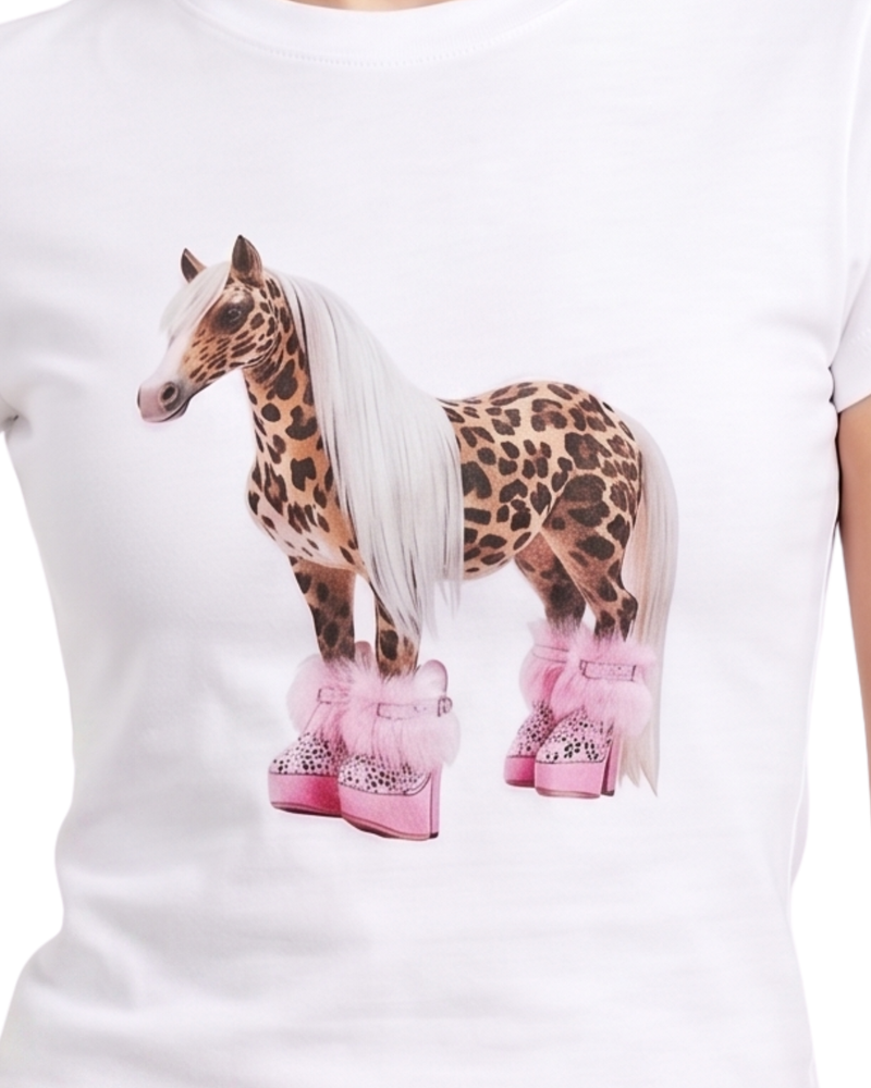 Horse Print Crewneck