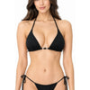 3-Piece Bikini Set with Fishnet Crop Top & Skirt Cover-Up For Women