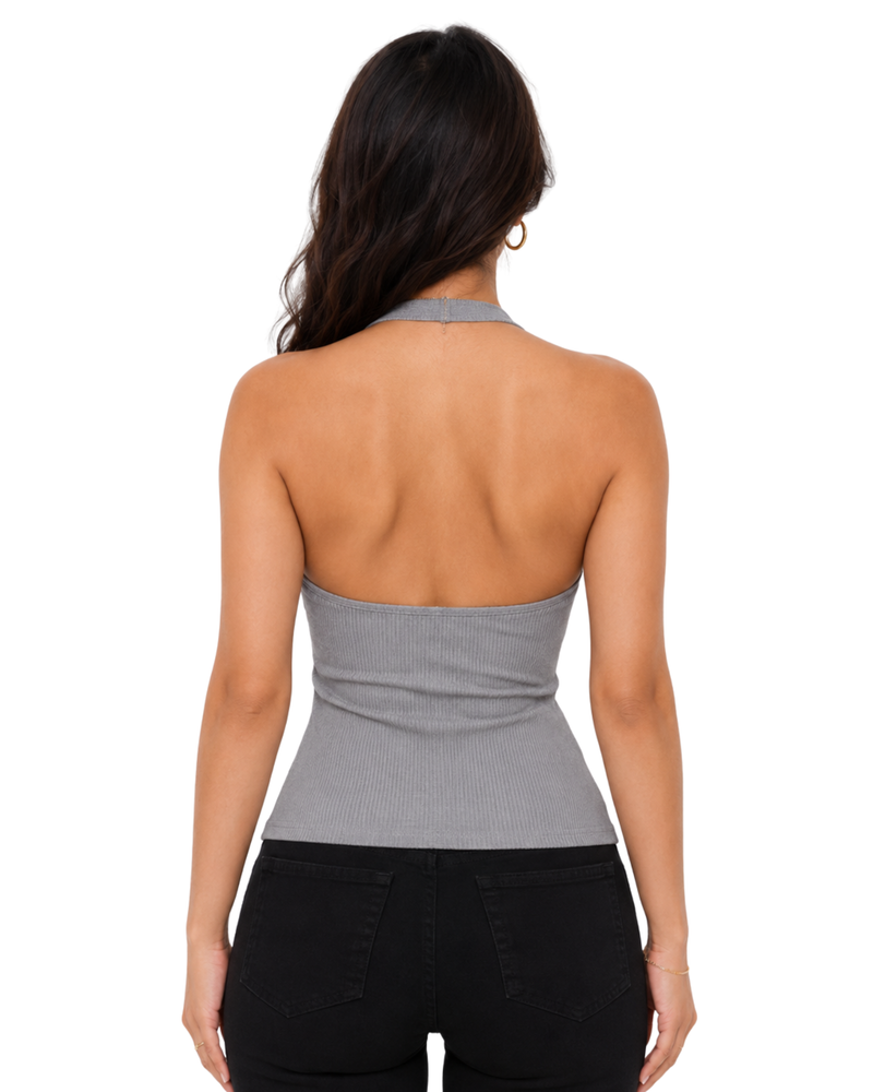 Heather Rib Halter Top