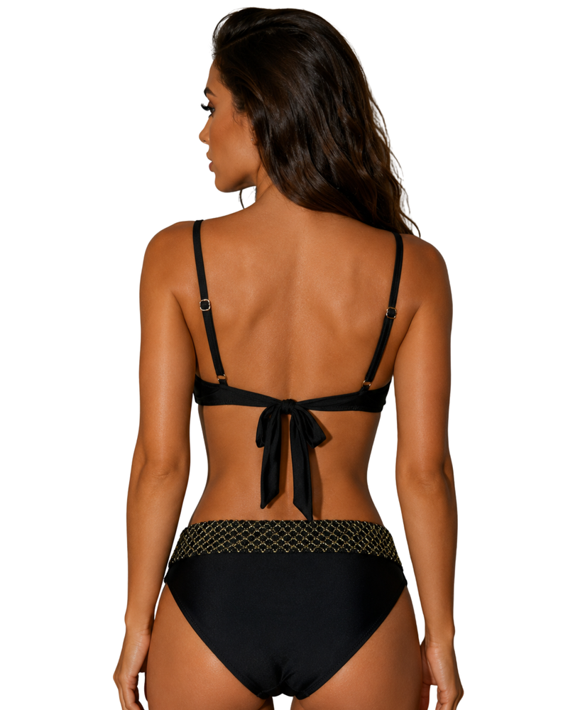 Midnight Luxe Chain Bikini Set