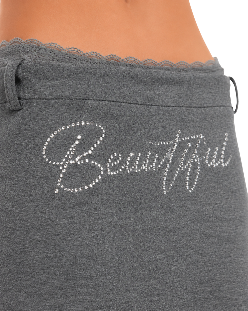 Y2K Rhinestone Low-Rise Mini Skirt