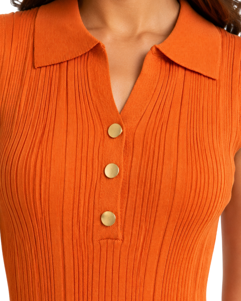 Sunset Pleated Midi Dress