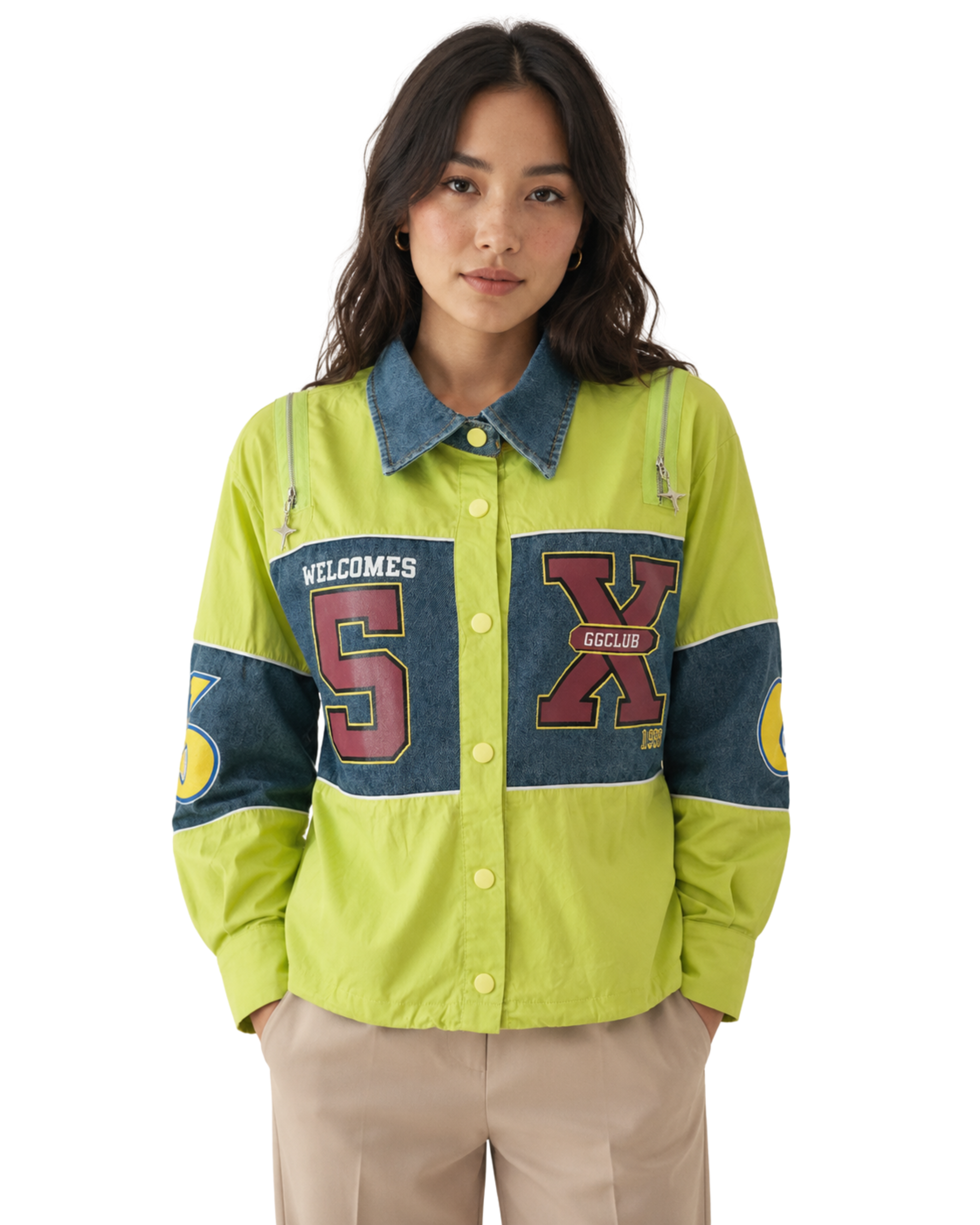 Colorblock Racing Jacket Varsity Colorblock Racing Jacket – Flirty Feathers
