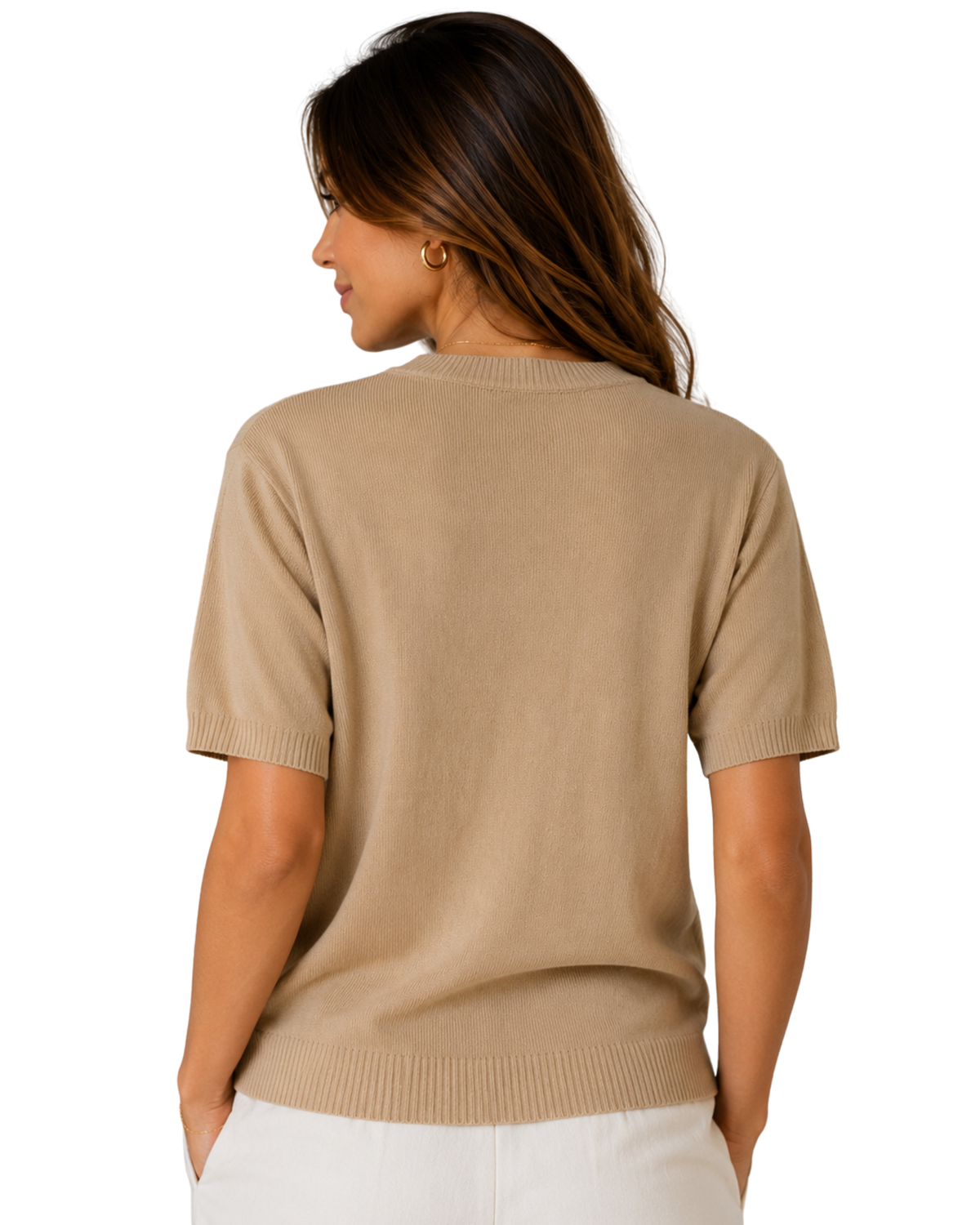 Rhinestone Heart Knit Tee