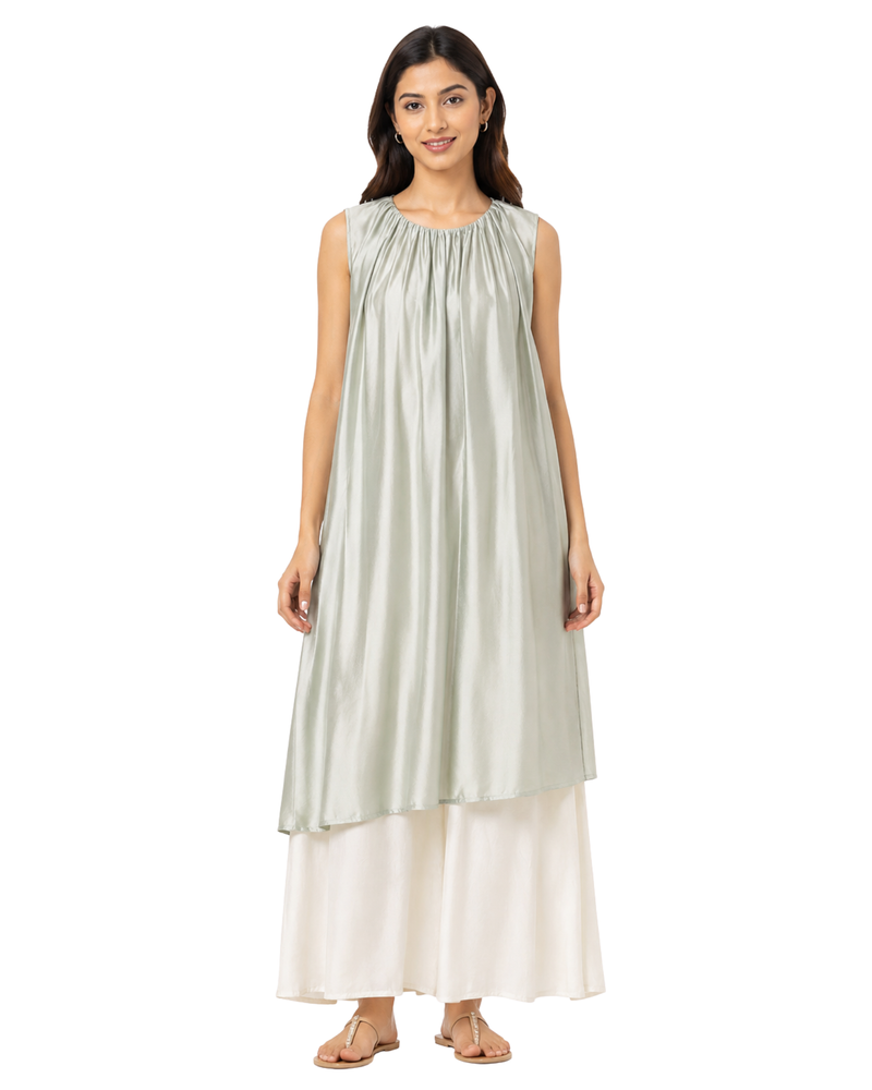 Sage Green Layered Dress