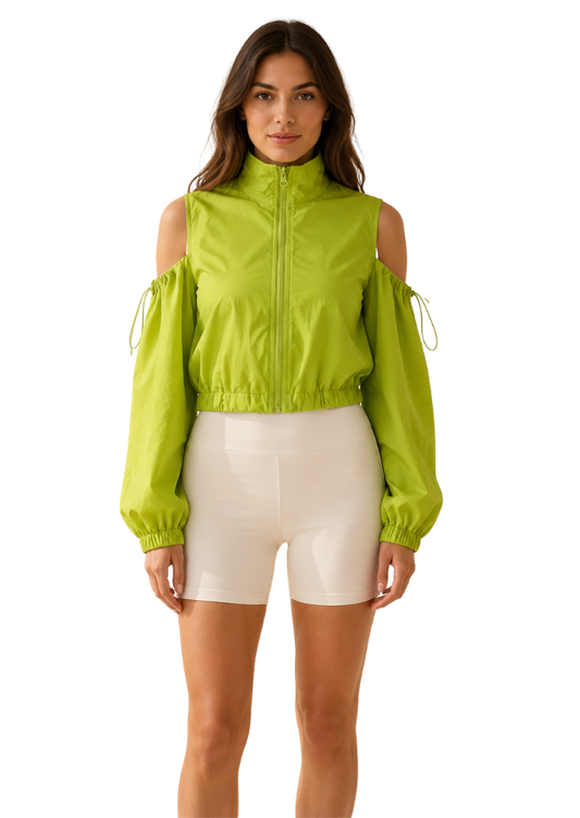 Lime Cut-Out Jacket