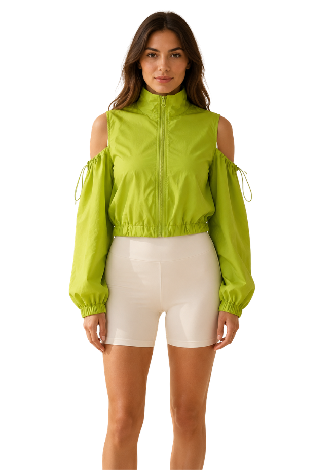 Lime Cut-Out Jacket