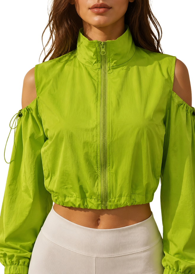 Lime Cut-Out Jacket