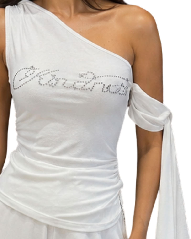Silver Muse One-Shoulder