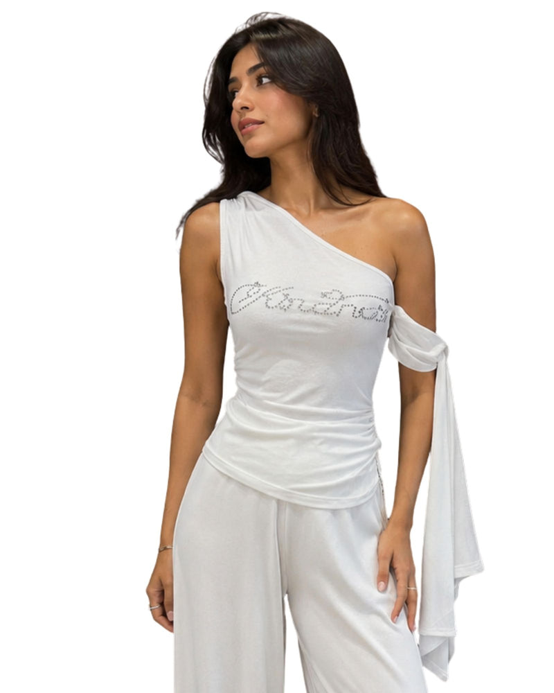 Silver Muse One-Shoulder