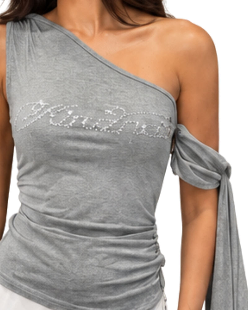 Silver Muse One-Shoulder