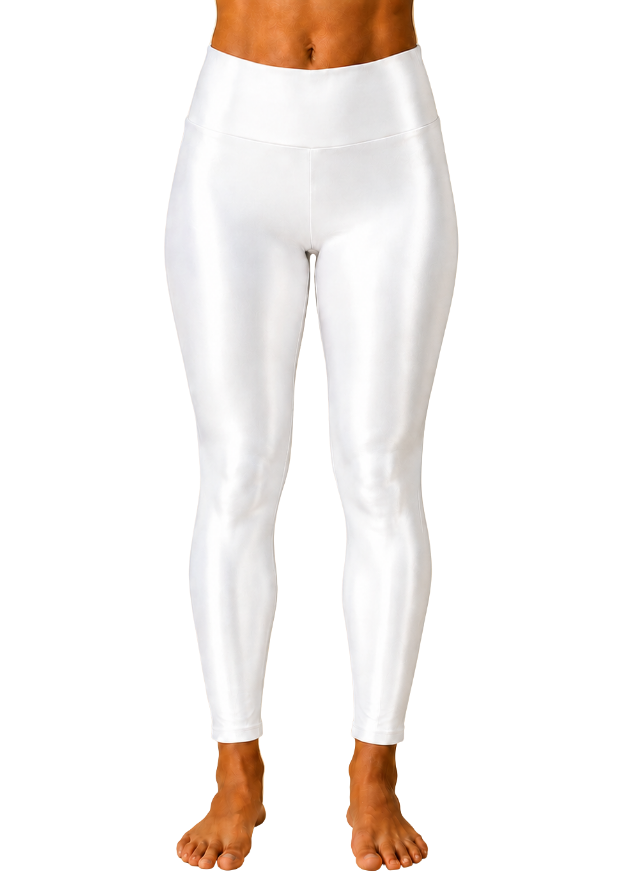 Snow Radiance High-Rise Glossy Leggings For Women
