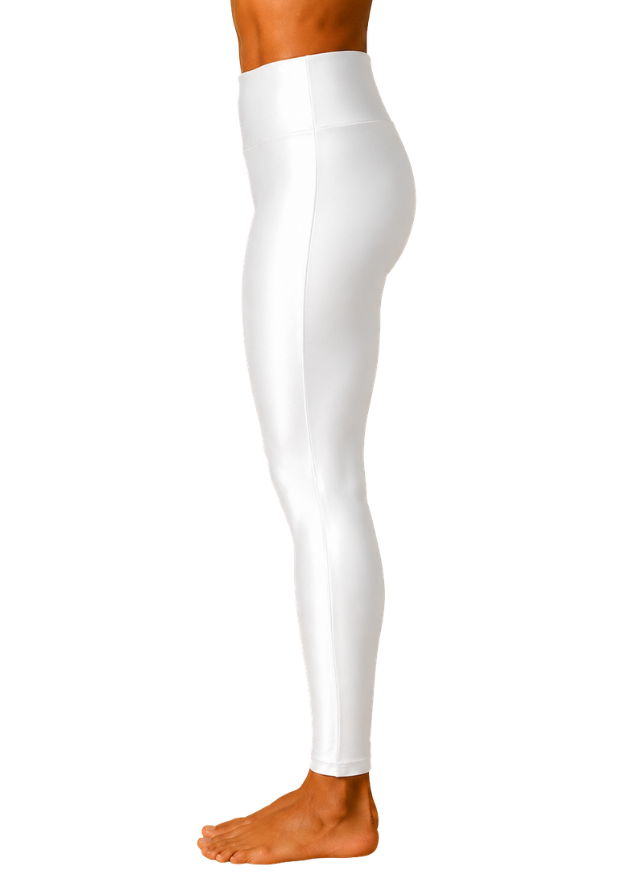 Snow Radiance High-Rise Glossy Leggings For Women