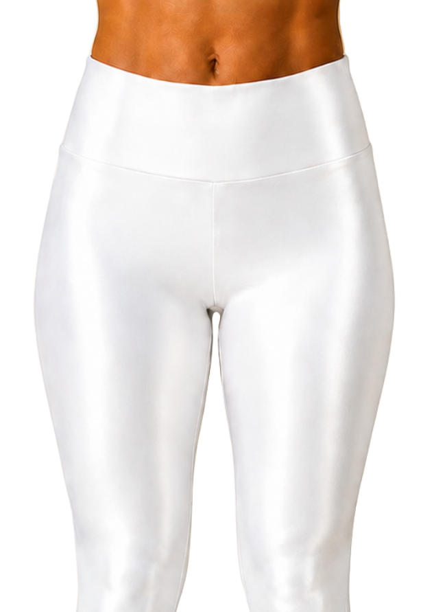 Snow Radiance High-Rise Glossy Leggings For Women