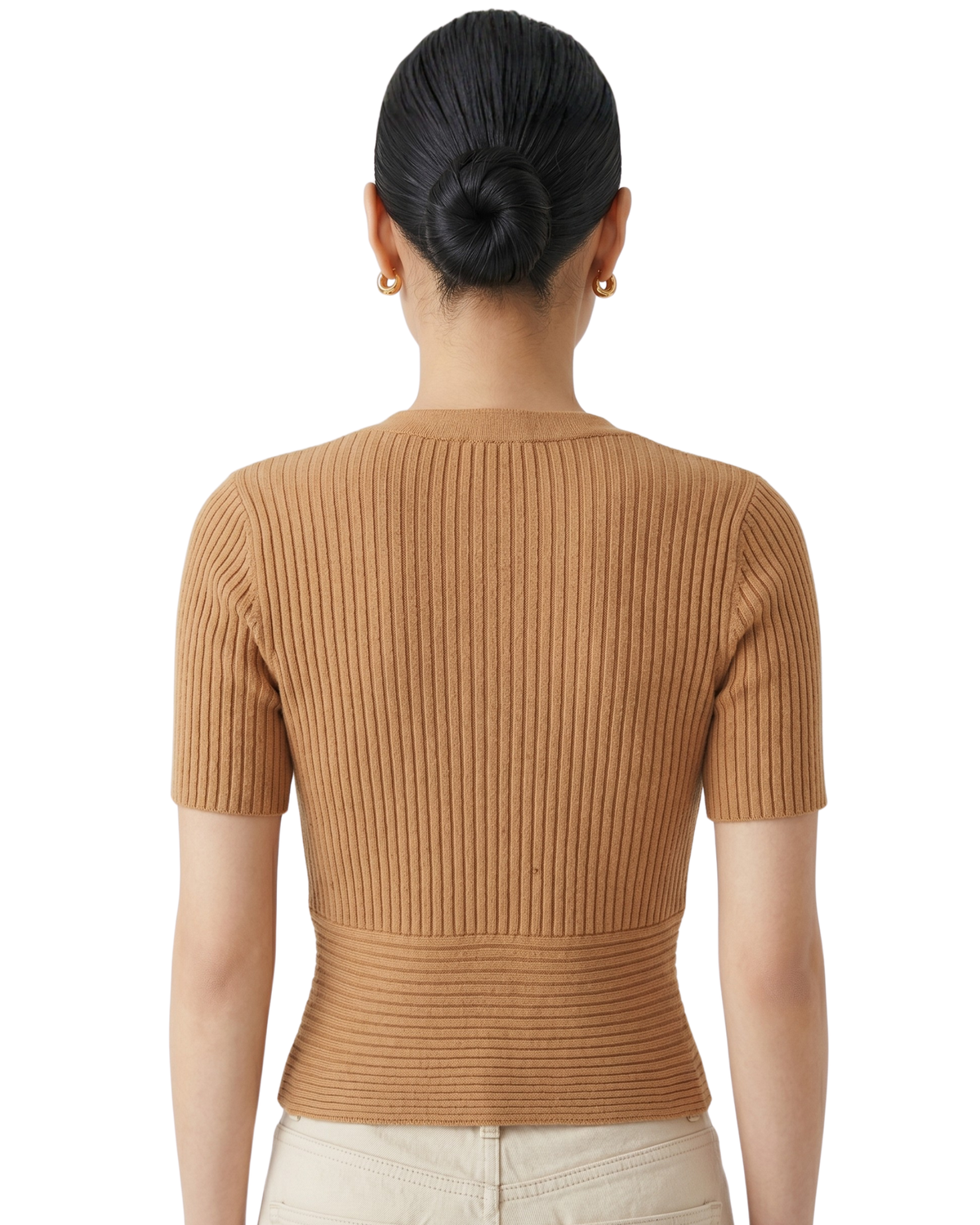 Hazel Ribbed V-Neck