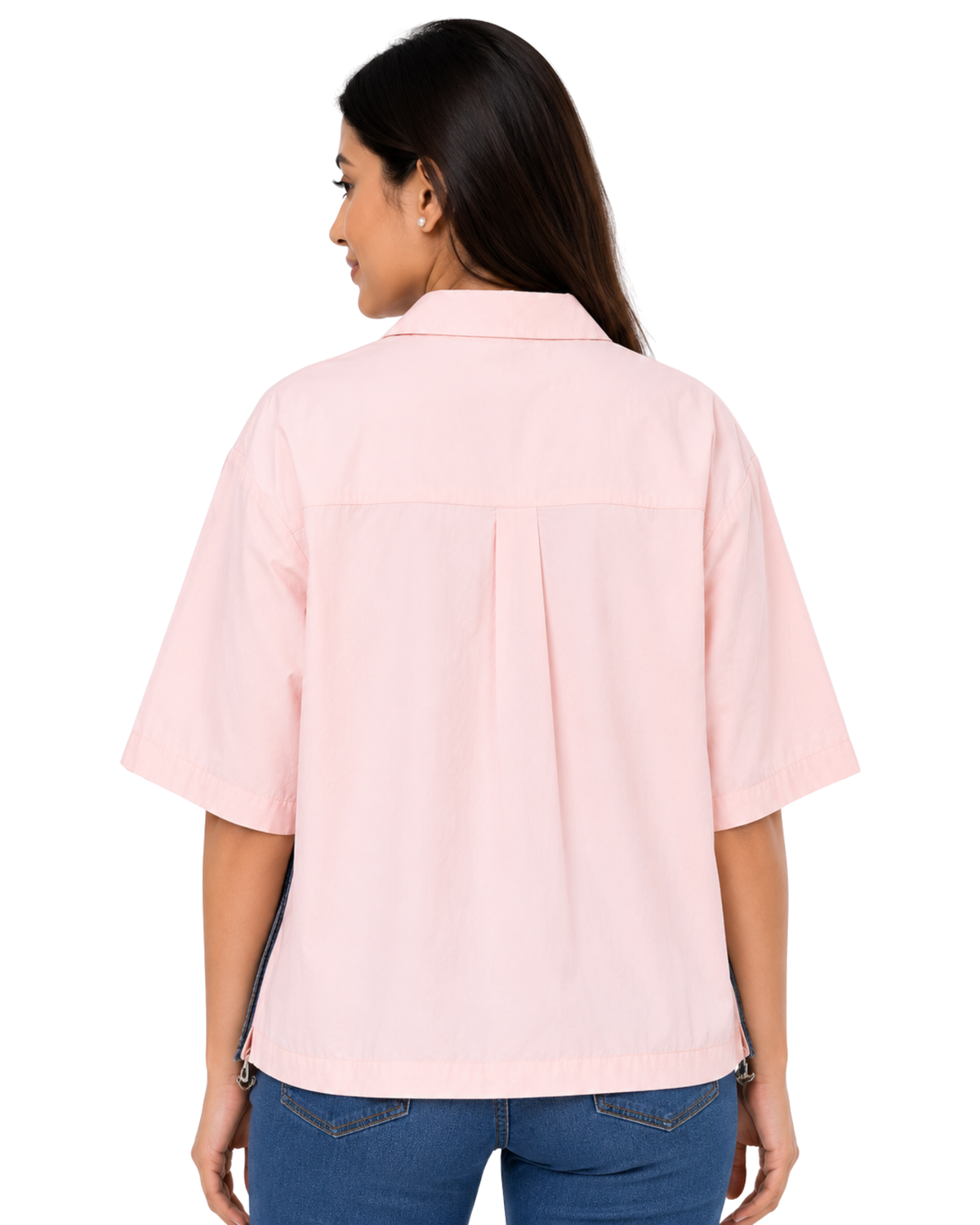 Luxe Bow Denim Accent Shirt