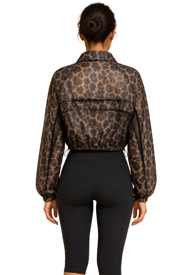 Wild Instinct Leopard-Print Crop Jacket