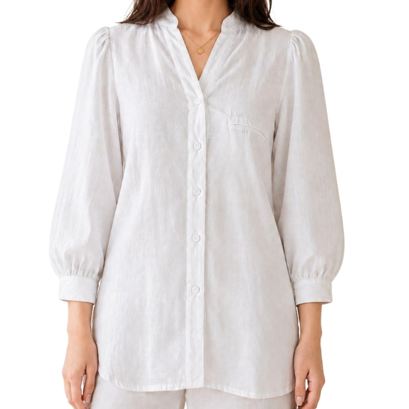 Women's Purely White Cotton Shirt