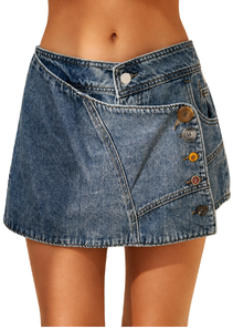 Sky Blue Denim Skort